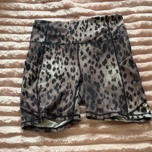 Fabletics Leopard Print Bike Shorts